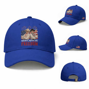Biscuits Whores And Freedom Funny Western Cowboy 4th of July Baseball Cap