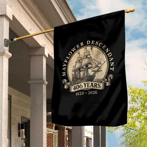 Mayflower Descendant Garden Flag 406 Years Pilgrim Fathers Thanksgiving History