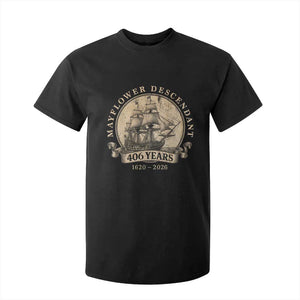 Mayflower Descendant T Shirt For Kid 406 Years Pilgrim Fathers Thanksgiving History