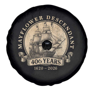 Mayflower Descendant Spare Tire Cover 406 Years Pilgrim Fathers Thanksgiving History