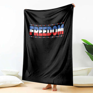 Freedom Funny 4th of July Couple Matching Throw Blanket