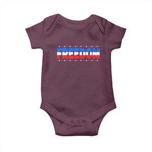 Freedom Funny 4th of July Couple Matching Baby Onesie