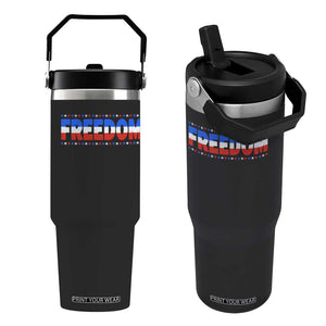 Freedom Funny 4th of July Couple Matching Flip Straw Tumbler