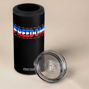Freedom Funny 4th of July Couple Matching 4 in 1 Can Cooler Tumbler