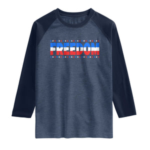 Freedom Funny 4th of July Couple Matching Raglan Shirt