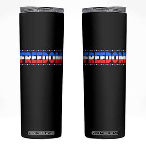Freedom Funny 4th of July Couple Matching Skinny Tumbler