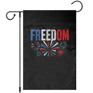 Freedom Funny 4th of July Couple Matching Garden Flag US Fireworks