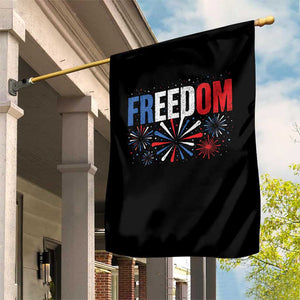 Freedom Funny 4th of July Couple Matching Garden Flag US Fireworks