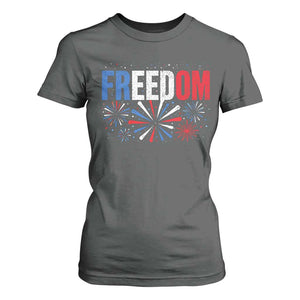 Freedom Funny 4th of July Couple Matching T Shirt For Women US Fireworks