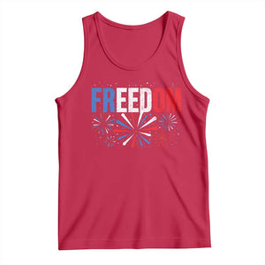 Freedom Funny 4th of July Couple Matching Tank Top US Fireworks
