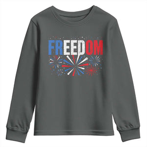 Freedom Funny 4th of July Couple Matching Youth Sweatshirt US Fireworks