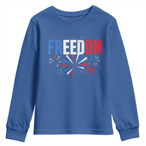 Freedom Funny 4th of July Couple Matching Youth Sweatshirt US Fireworks