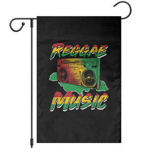 Reggae Music Garden Flag Rastafari Rasta Jamaica Boombox TS11 Black Print Your Wear
