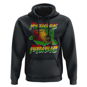 Reggae Music Hoodie Rastafari Rasta Jamaica Boombox TS11 Black Print Your Wear