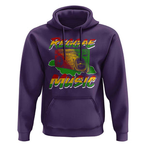Reggae Music Hoodie Rastafari Rasta Jamaica Boombox TS11 Purple Print Your Wear