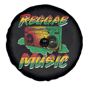 Reggae Music Spare Tire Cover Rastafari Rasta Jamaica Boombox TS11 Print Your Wear