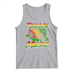Reggae Music Tank Top Rastafari Rasta Jamaica Boombox TS11 Athletic Heather Print Your Wear