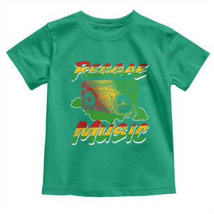 Reggae Music Toddler T Shirt Rastafari Rasta Jamaica Boombox TS11 Irish Green Print Your Wear