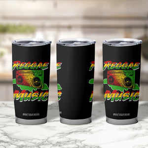 Reggae Music Tumbler Cup Rastafari Rasta Jamaica Boombox TS11 Print Your Wear