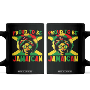 Proud To Be Jamaican Coffee Mug Jamaica Pride Flag Girl Sunglasses TS11 Black Print Your Wear