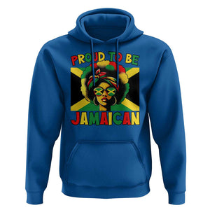 Proud To Be Jamaican Hoodie Jamaica Pride Flag Girl Sunglasses TS11 Royal Blue Print Your Wear