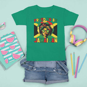 Proud To Be Jamaican T Shirt For Kid Jamaica Pride Flag Girl Sunglasses TS11 Irish Green Print Your Wear