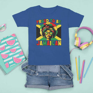 Proud To Be Jamaican T Shirt For Kid Jamaica Pride Flag Girl Sunglasses TS11 Royal Blue Print Your Wear