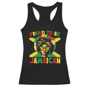 Proud To Be Jamaican Racerback Tank Top Jamaica Pride Flag Girl Sunglasses TS11 Black Print Your Wear