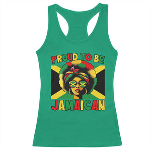 Proud To Be Jamaican Racerback Tank Top Jamaica Pride Flag Girl Sunglasses TS11 Irish Green Print Your Wear