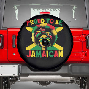 Proud To Be Jamaican Spare Tire Cover Jamaica Pride Flag Girl Sunglasses TS11 Black Print Your Wear