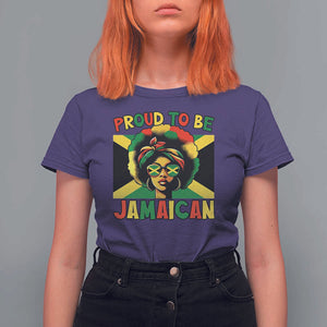Proud To Be Jamaican T Shirt For Women Jamaica Pride Flag Girl Sunglasses TS11 Purple Print Your Wear