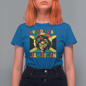 Proud To Be Jamaican T Shirt For Women Jamaica Pride Flag Girl Sunglasses TS11 Royal Blue Print Your Wear