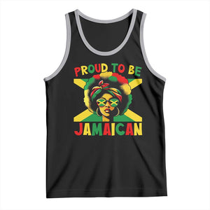 Proud To Be Jamaican Tank Top Jamaica Pride Flag Girl Sunglasses TS11 Black Athletic Heather Print Your Wear