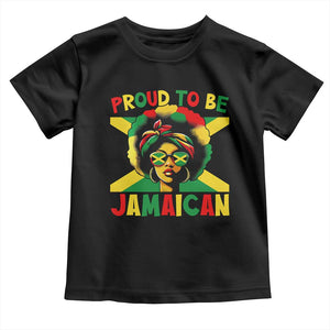 Proud To Be Jamaican Toddler T Shirt Jamaica Pride Flag Girl Sunglasses TS11 Black Print Your Wear