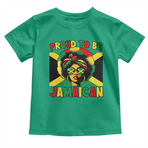 Proud To Be Jamaican Toddler T Shirt Jamaica Pride Flag Girl Sunglasses TS11 Irish Green Print Your Wear