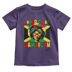 Proud To Be Jamaican Toddler T Shirt Jamaica Pride Flag Girl Sunglasses TS11 Purple Print Your Wear