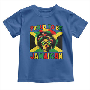 Proud To Be Jamaican Toddler T Shirt Jamaica Pride Flag Girl Sunglasses TS11 Royal Blue Print Your Wear