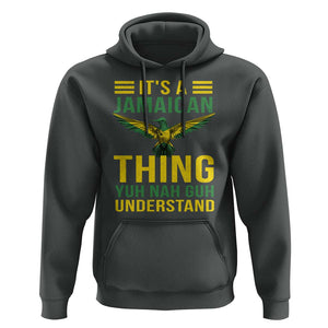 It's A Jamaican Thing Yuh Nah Guh Understand Hoodie Jamaica Hummingbird TS11 Dark Heather Print Your Wear