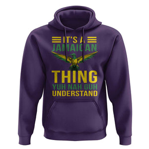 It's A Jamaican Thing Yuh Nah Guh Understand Hoodie Jamaica Hummingbird TS11 Purple Print Your Wear