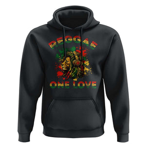 Reggae One Love Hoodie Rasta Music Jamaican Pride Headphones Lion TS11 Black Print Your Wear