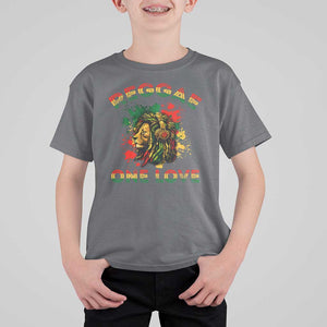 Reggae One Love T Shirt For Kid Rasta Music Jamaican Pride Headphones Lion TS11 Charcoal Print Your Wear