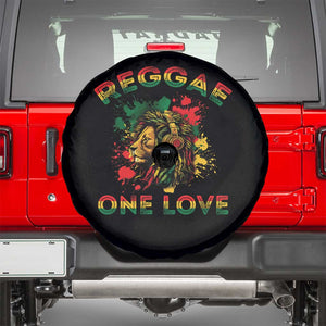 Reggae One Love Spare Tire Cover Rasta Music Jamaican Pride Headphones Lion TS11 Black Print Your Wear