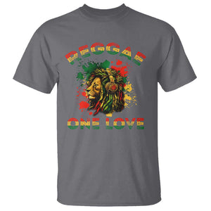 Reggae One Love T Shirt Rasta Music Jamaican Pride Headphones Lion TS11 Charcoal Print Your Wear