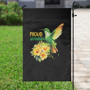 Proud Jamaican Garden Flag Jamaica Flag Hummingbird Hibiscus TS11 Print Your Wear