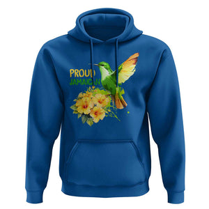 Proud Jamaican Hoodie Jamaica Flag Hummingbird Hibiscus TS11 Royal Blue Print Your Wear