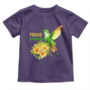 Proud Jamaican Toddler T Shirt Jamaica Flag Hummingbird Hibiscus TS11 Purple Print Your Wear
