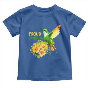 Proud Jamaican Toddler T Shirt Jamaica Flag Hummingbird Hibiscus TS11 Royal Blue Print Your Wear