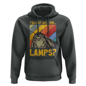 Funny Moth Hoodie Y'all Got Any Lamps Insect Meme TS11 Dark Heather Print Your Wear