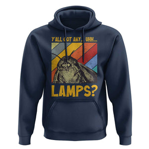 Funny Moth Hoodie Y'all Got Any Lamps Insect Meme TS11 Navy Print Your Wear