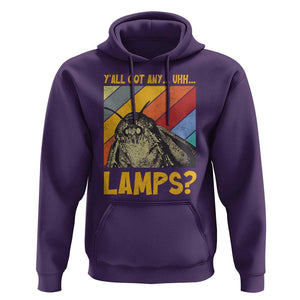 Funny Moth Hoodie Y'all Got Any Lamps Insect Meme TS11 Purple Print Your Wear